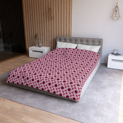 Crimson Pinwheels Microfiber Duvet Cover