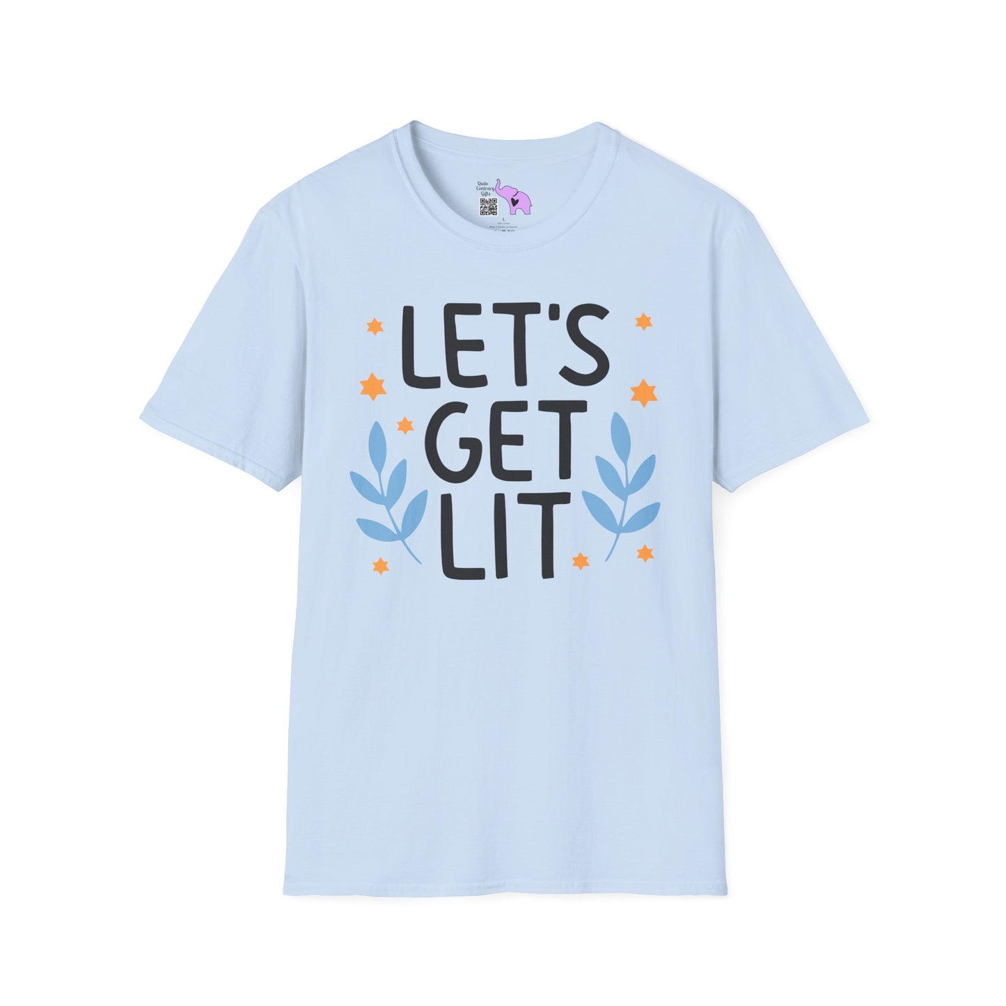 Hanukkah Let's Get Lit Adult T-shirt