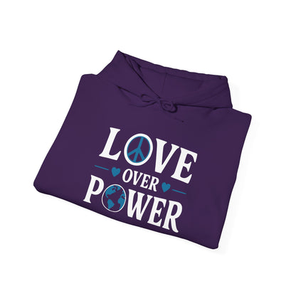 ""When the Power of Love Overcomes the Love of Power, the World Will Know Peace Heavy Blend™ Hooded Sweatshirt