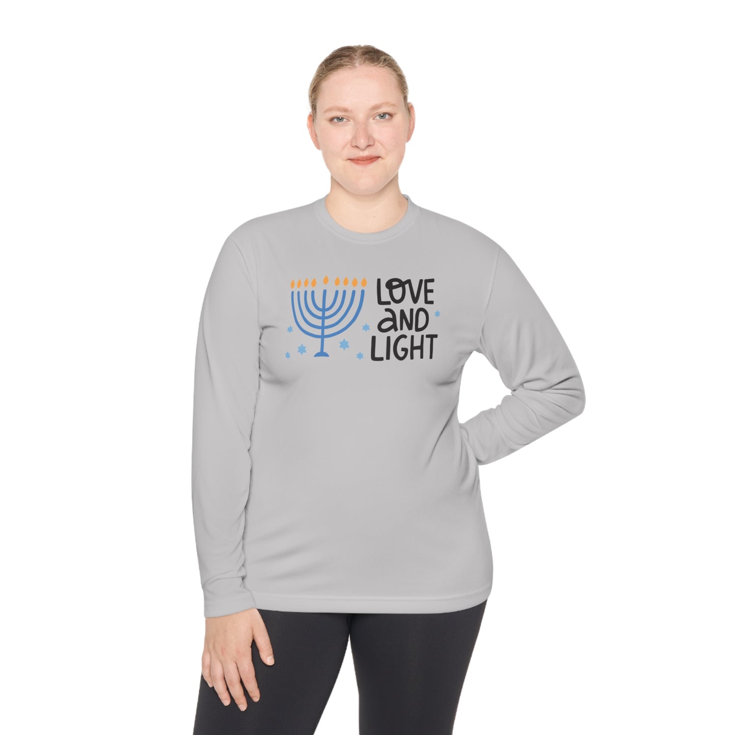 Hanukkah Love & Light Adult Long Sleeve Tee