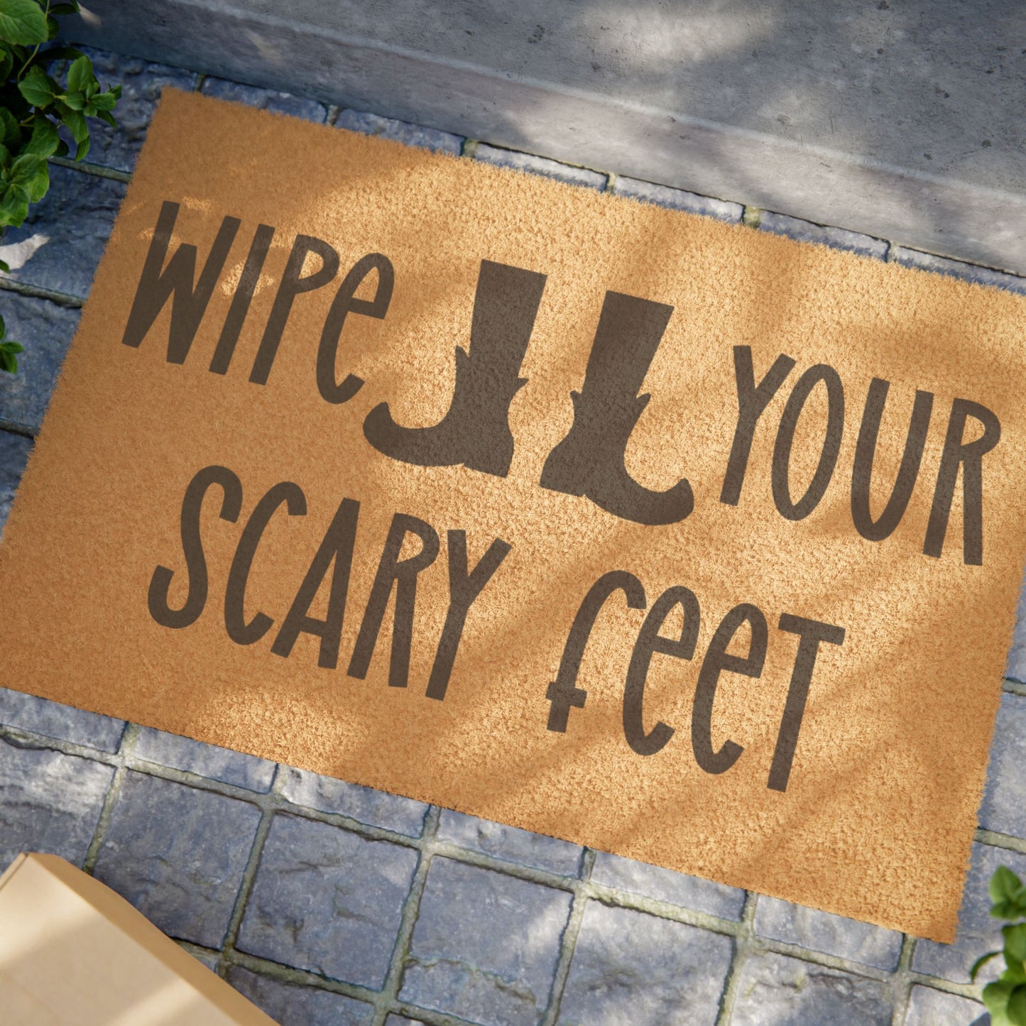 Wipe Your Scary Feet Coconut Fiber Doormat