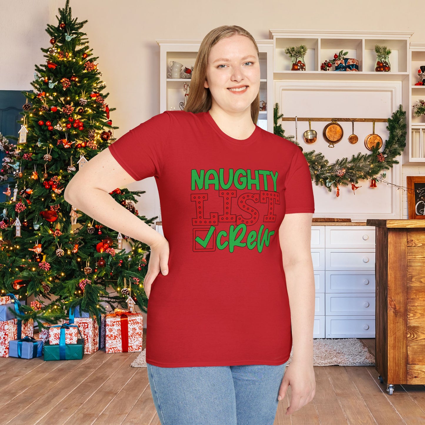 Naughty List Crew Adult T-shirt