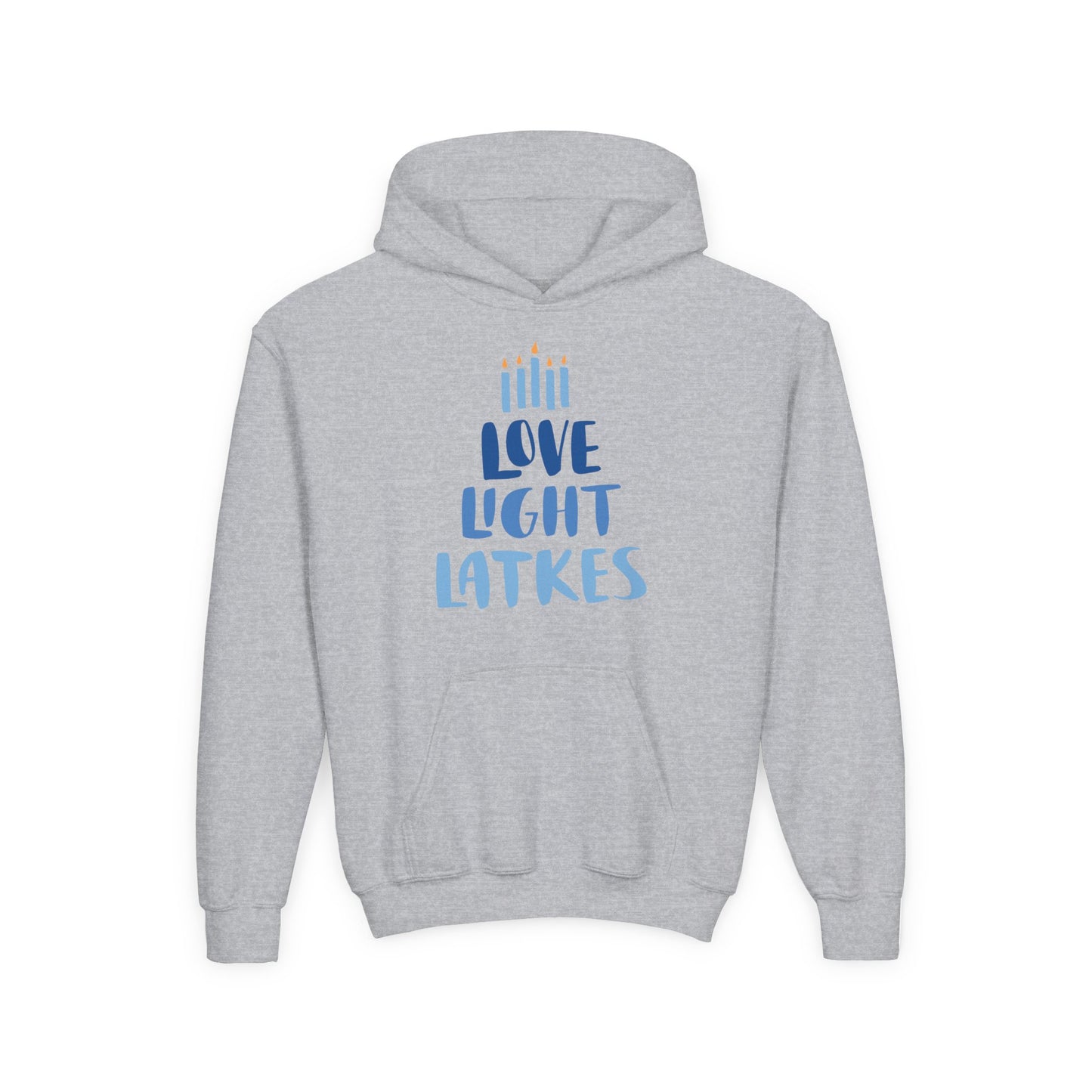 Hanukkah Love Light Latkes Youth Hoodie
