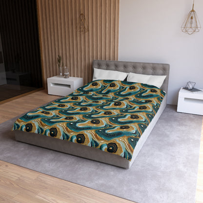 Gilded Ocean Veins Duvet Bedding Set