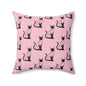 Siamese Charm – Pink Whisper Throw Pillow