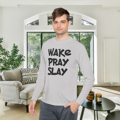 Wake Pray Slay Adult Long Sleeve Tee