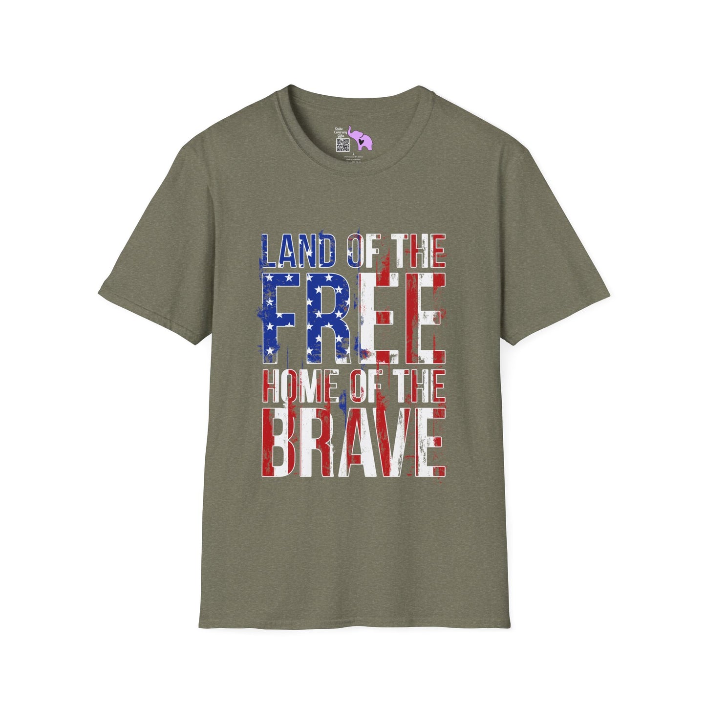 Land of the Free Home of the Brave Adult T-Shirt