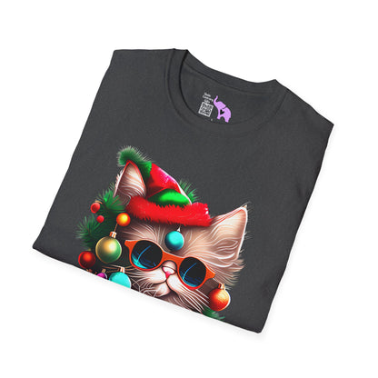 Christmas Tree Kitten Adult T-shirt