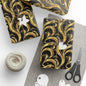 Black & Gold Luxe Swirl Wrapping Paper
