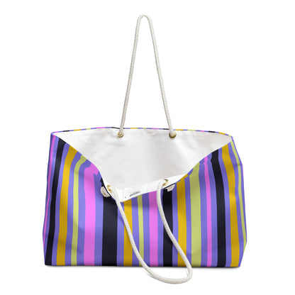 Midnight Pop Stripes Weekender Bag