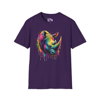 Colorful Rhino Adult T-shirt