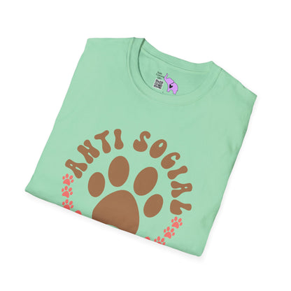 AntiSocial Dog Mom Adult T-shirt