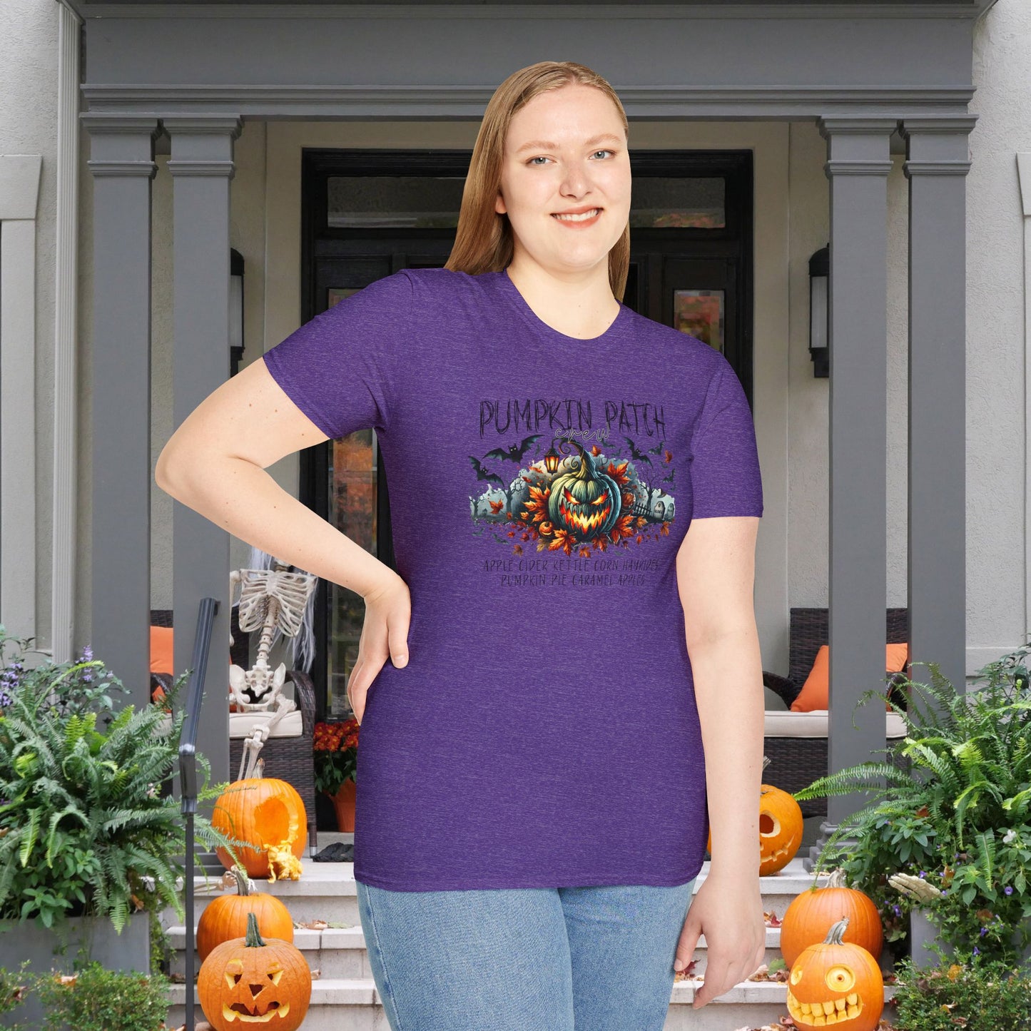 Spooky Pumpkin Patch Adult T-shirt