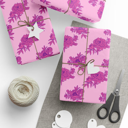 Bubblegum Bloom Peonies Wrapping Paper