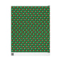 Red Ornament Gold Star Green Custom Wrapping Paper (Sarah)