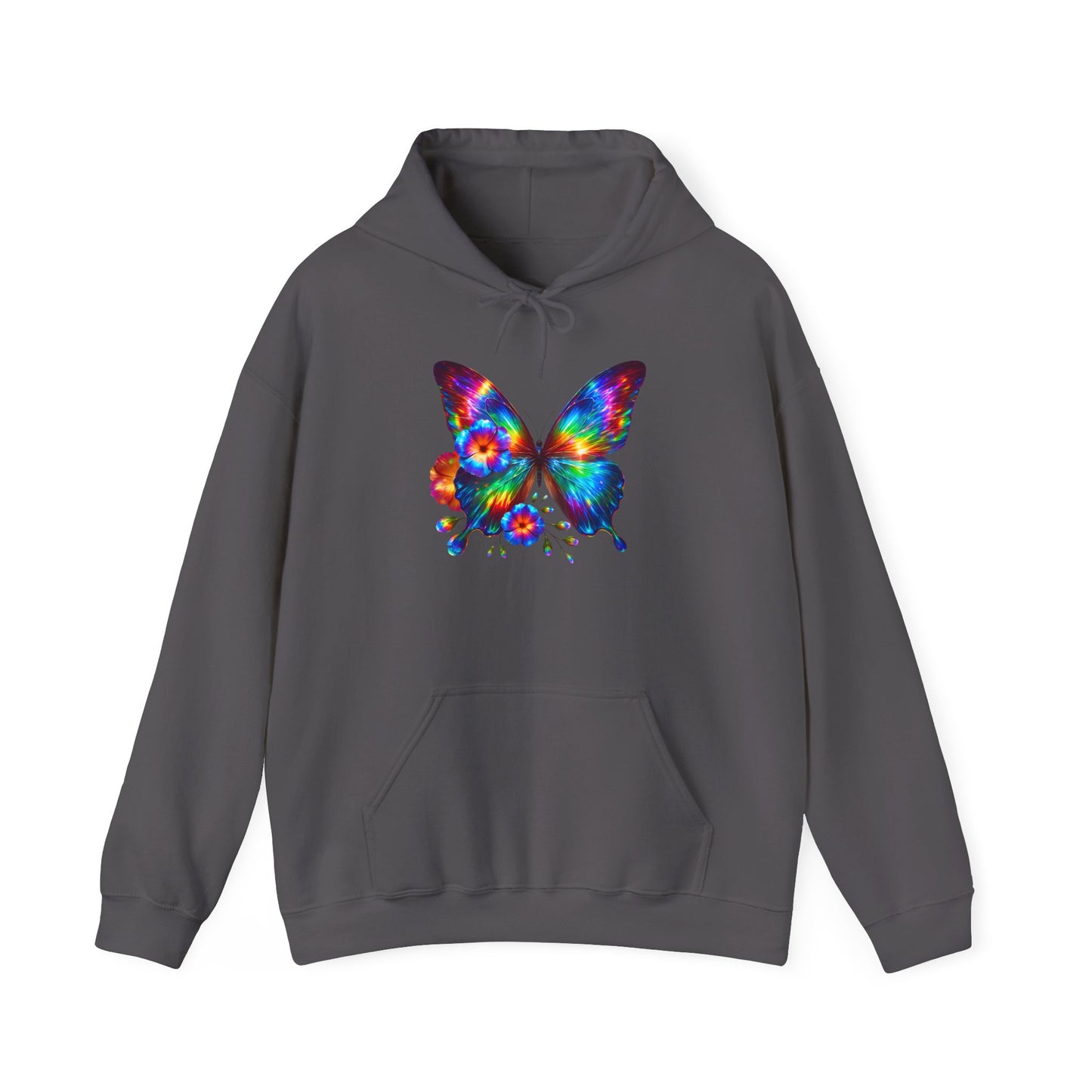 Floral Butterfly Heavy Blend™ Hooded Sweatshirt