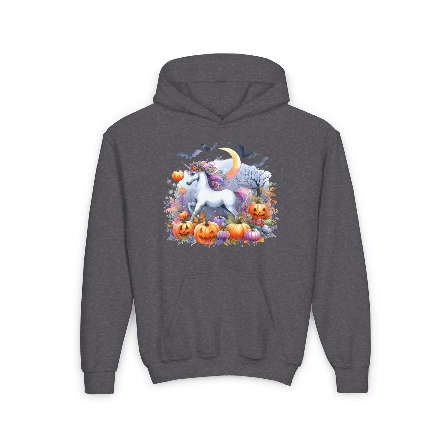 Halloween Unicorn Youth Heavy Blend Hoodie