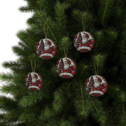Jolly Santa Wishes Ceramic Ornaments - Set (1-20 pcs)