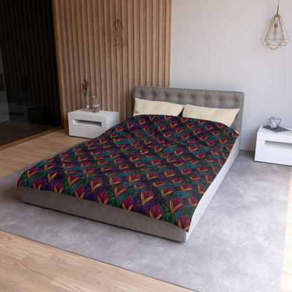 Velvet Night Garden Print Duvet Bedding Set