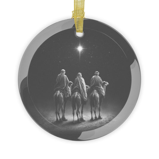 3 Wise Men Glass Ornament