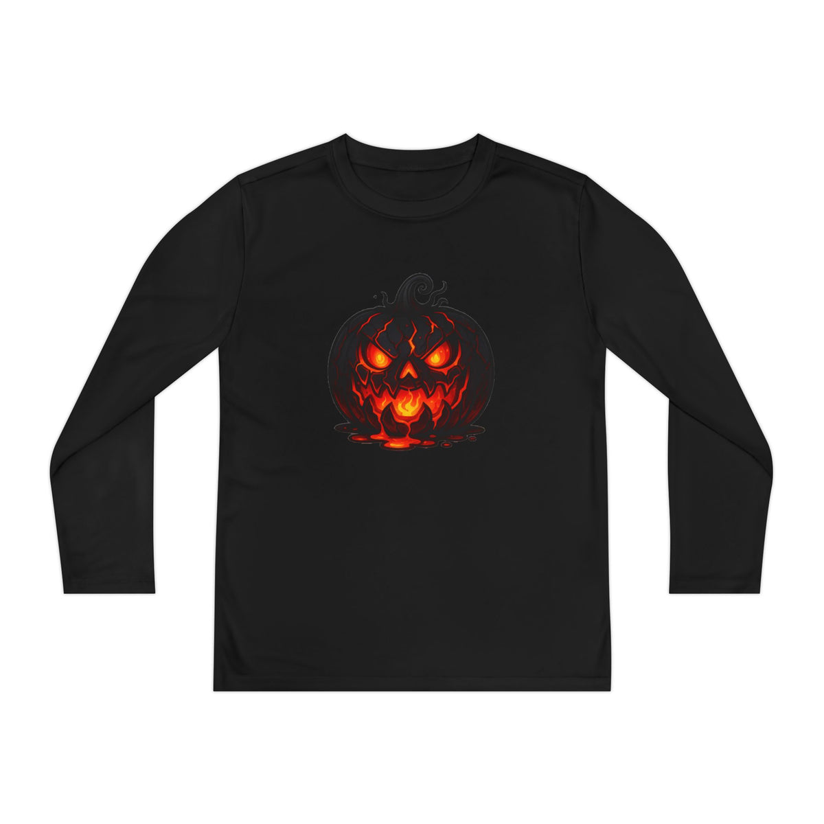""Inferno Jack-O’-Lantern Youth Long Sleeve Tee