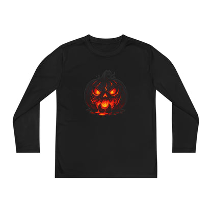 ""Inferno Jack-O’-Lantern Youth Long Sleeve Tee