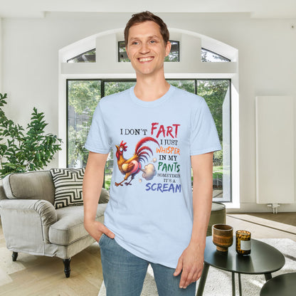 I Don't Fart I Just Whisper in my Pants... Adult T-shirt
