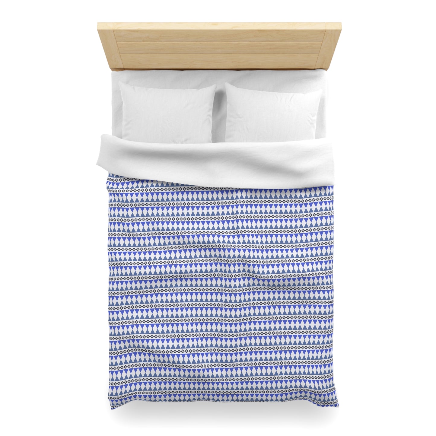 Sapphire Cairn Stripes Microfiber Duvet Cover
