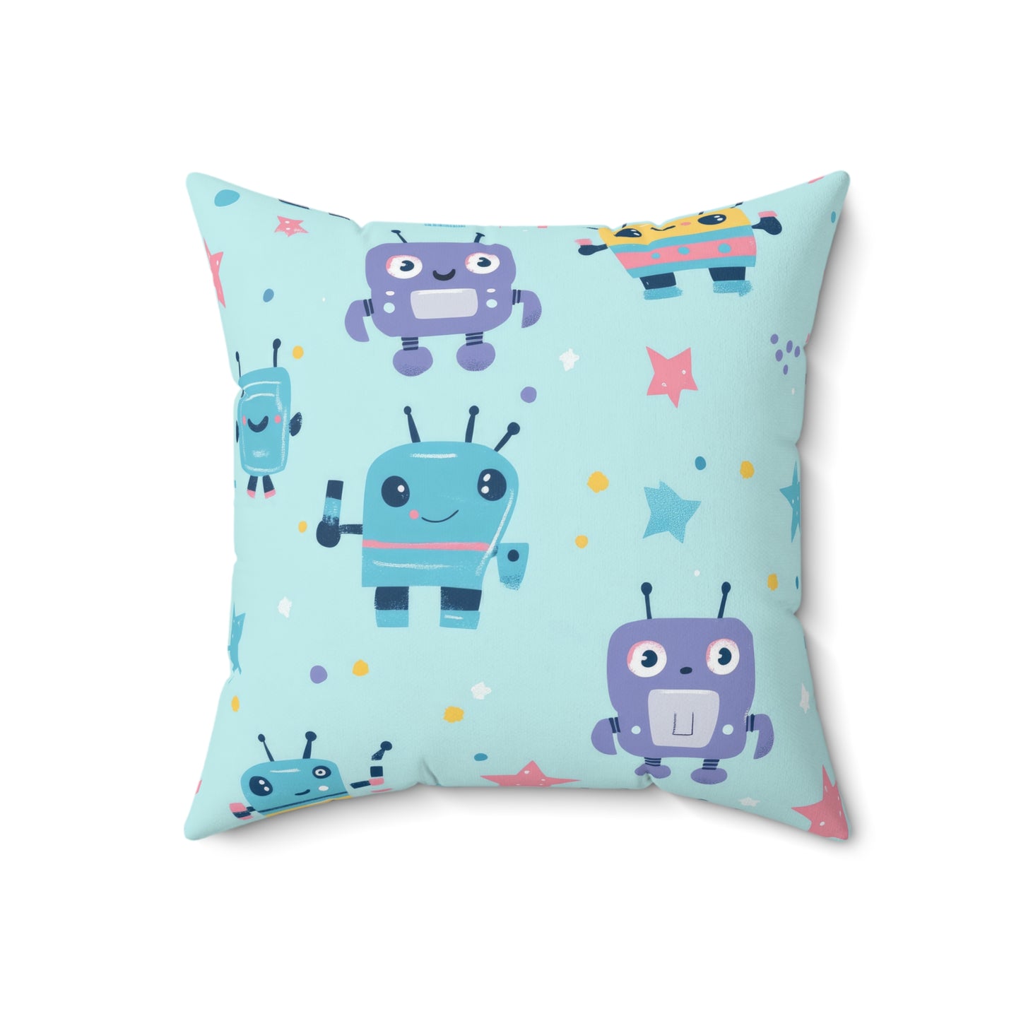 Robo Galaxy Giggles Throw Pillow