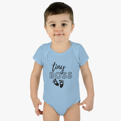 Tiny Boss Infant Baby Rib Bodysuit