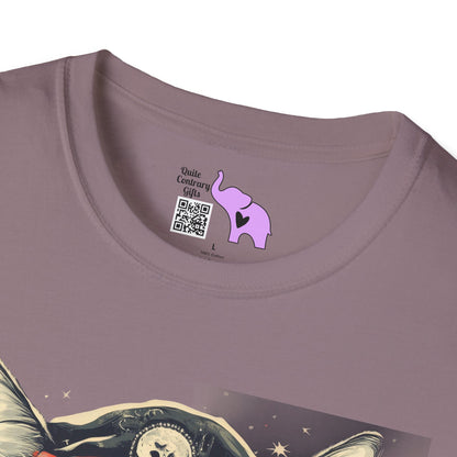 Creepy Aviator Cat Adult T-shirt