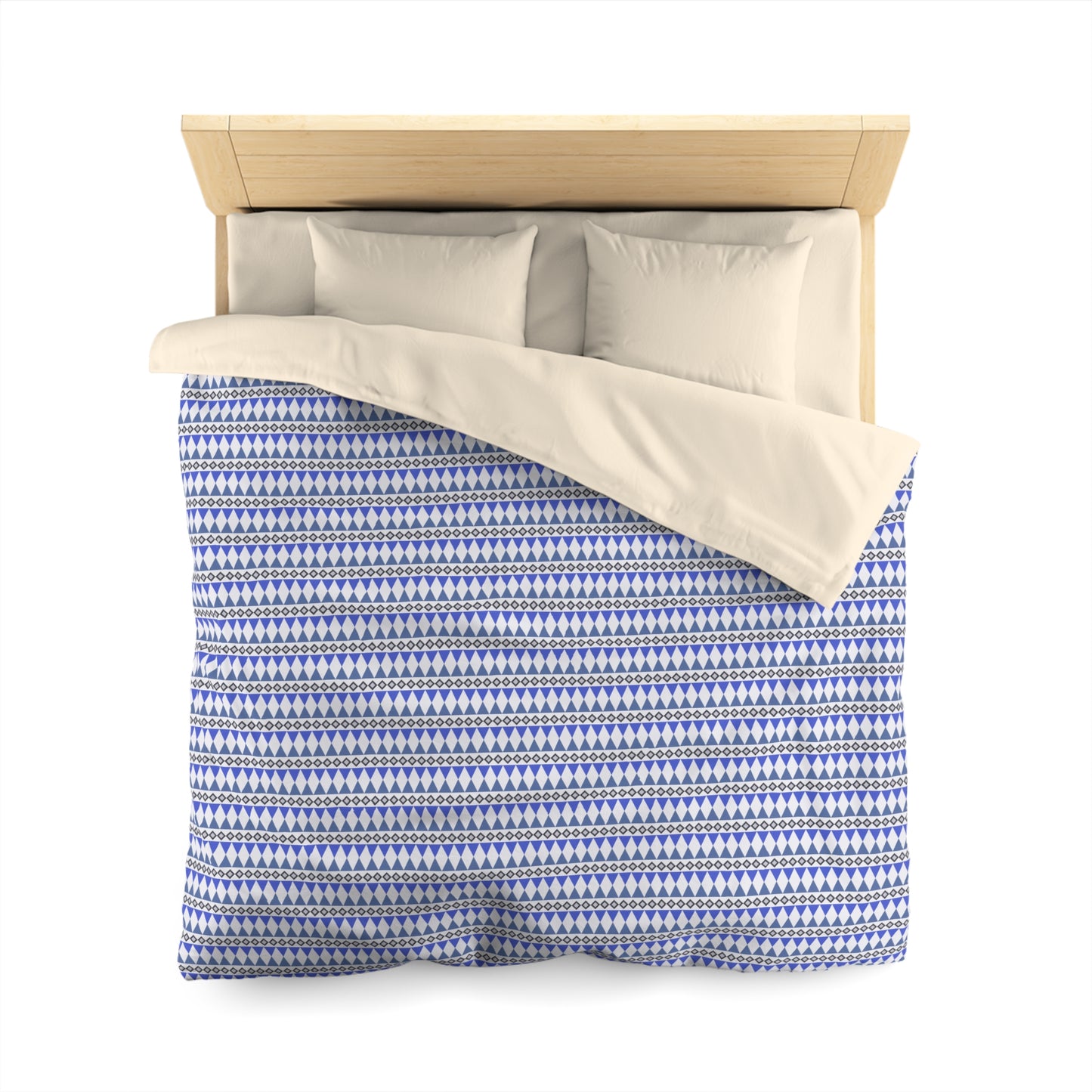 Sapphire Cairn Stripes Microfiber Duvet Cover
