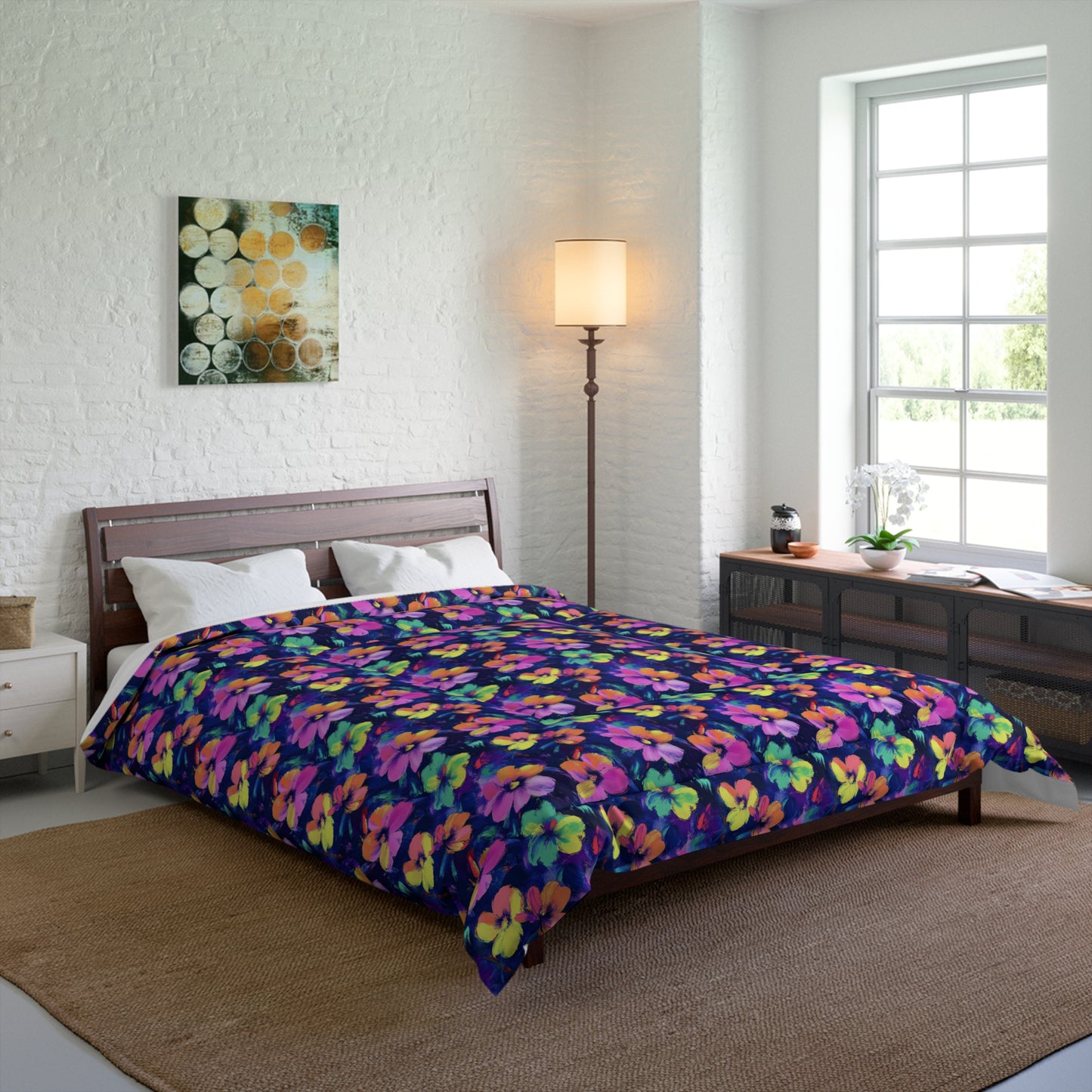 Watercolor Flowers Comforter