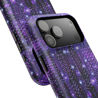 Purple Raindrops MagSafe® Compatible Tough Case for iPhone
