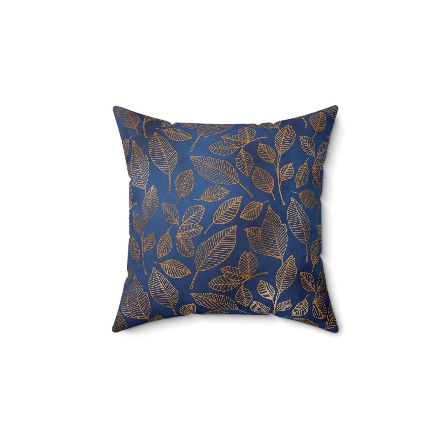 Navy & Gold Botanica Throw Pillow