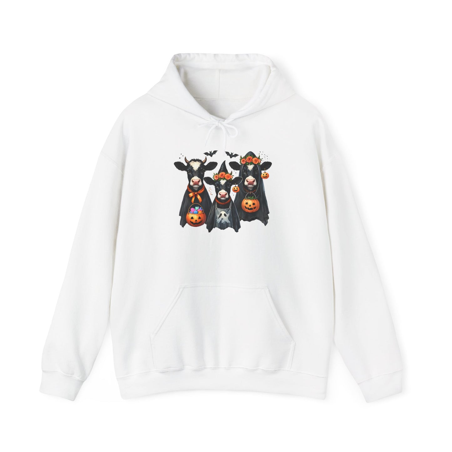 Trick or Treating Cows Heavy Blend™ Hooded Sweatshirt