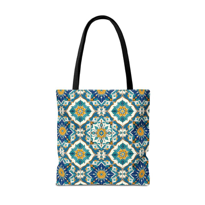 Mediterranean Lace Canvas Tote Bag