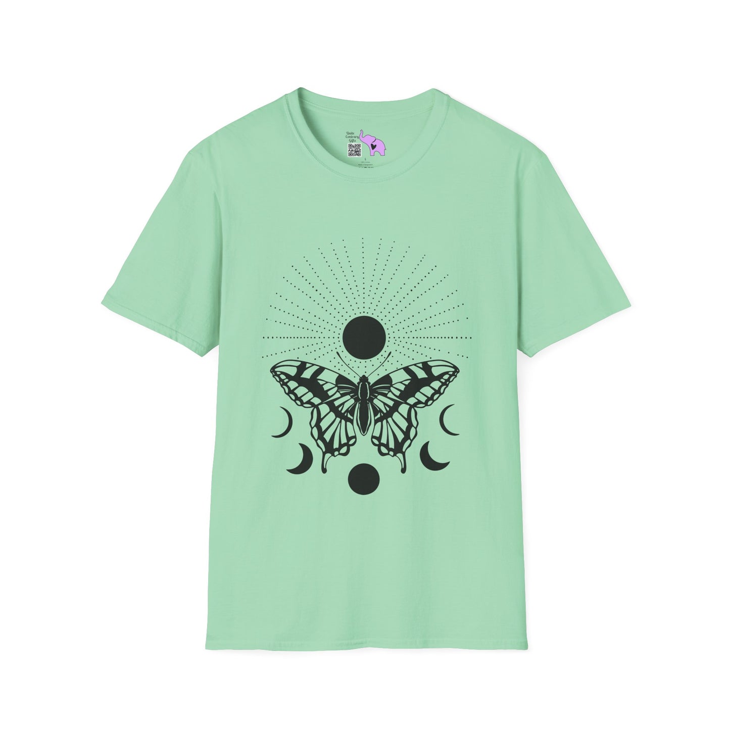 Butterfly w/Sun, Moon, & Stars Adult T-shirt