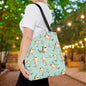 Aquamarine Sharks Canvas Tote Bag
