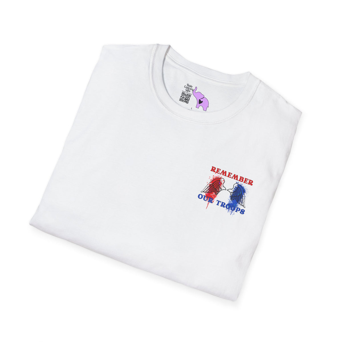 Freedom Isn't Free Saluting Soldier w/Wings Adult T-shirt