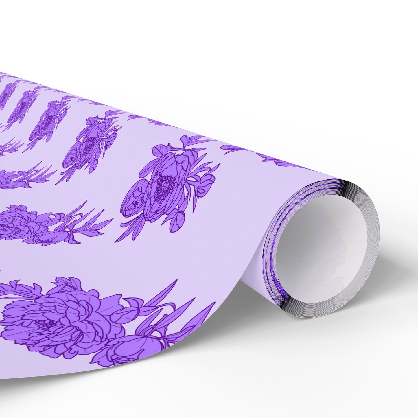 Royal Orchid Peonies Wrapping Paper