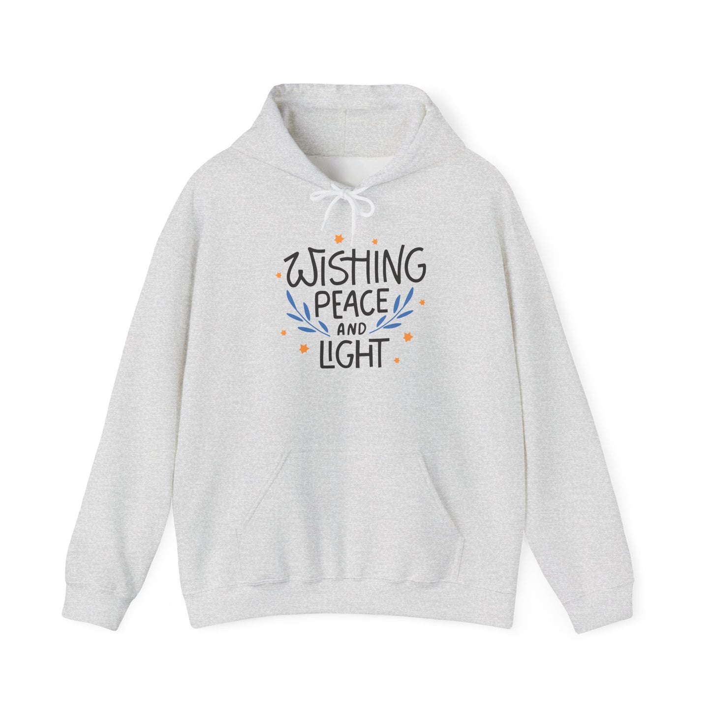 Hanukkah Wishing Peace & Light 3 Heavy Blend™ Hooded Sweatshirt