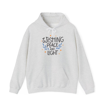 Hanukkah Wishing Peace & Light 3 Heavy Blend™ Hooded Sweatshirt
