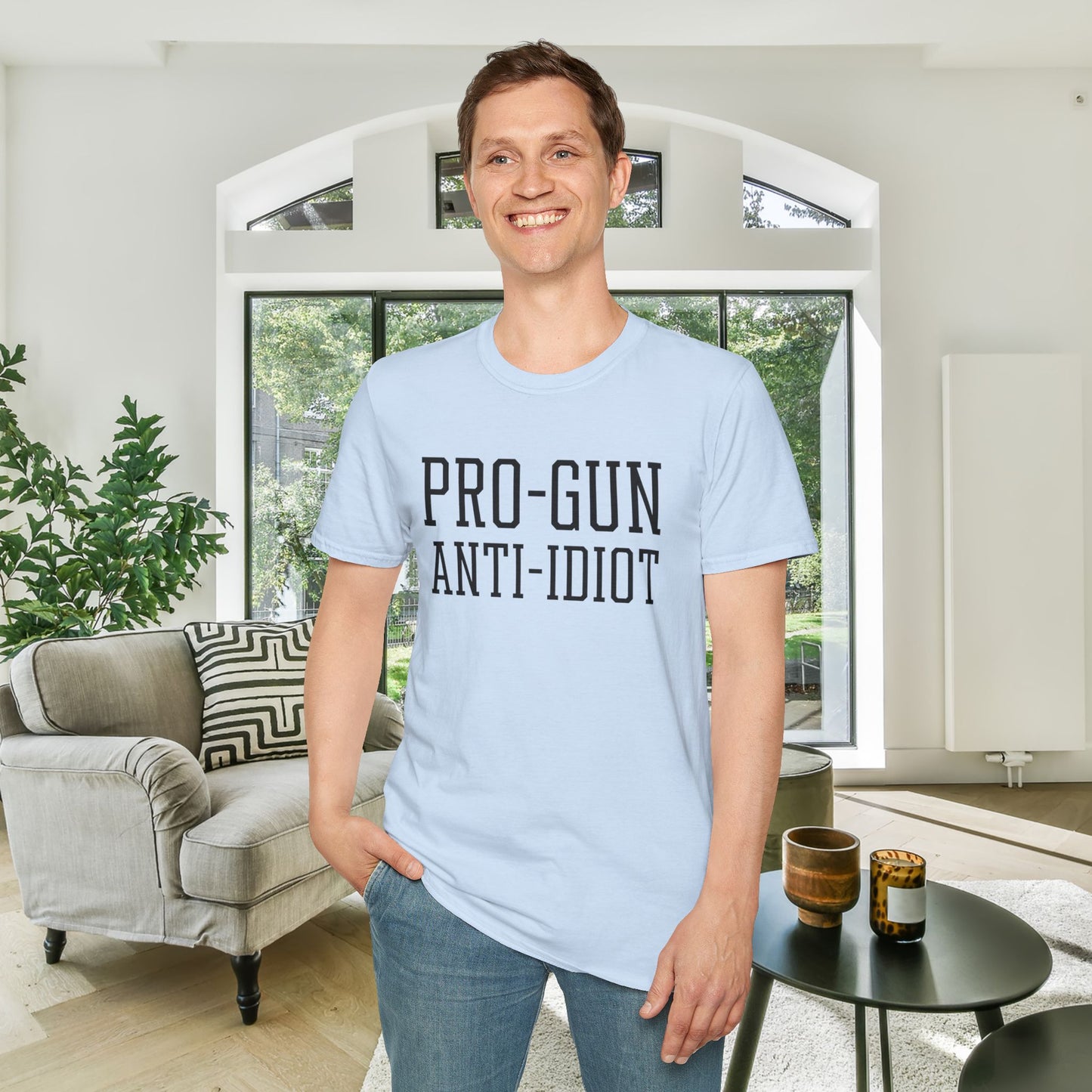 Pro-Gun Anti-Idiot Adult T-shirt