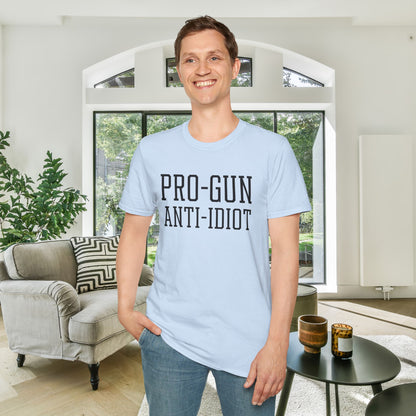 Pro-Gun Anti-Idiot Adult T-shirt