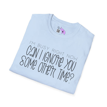 I'm Busy Right Now Can I Ignore You Some Other Time Adult T-shirt