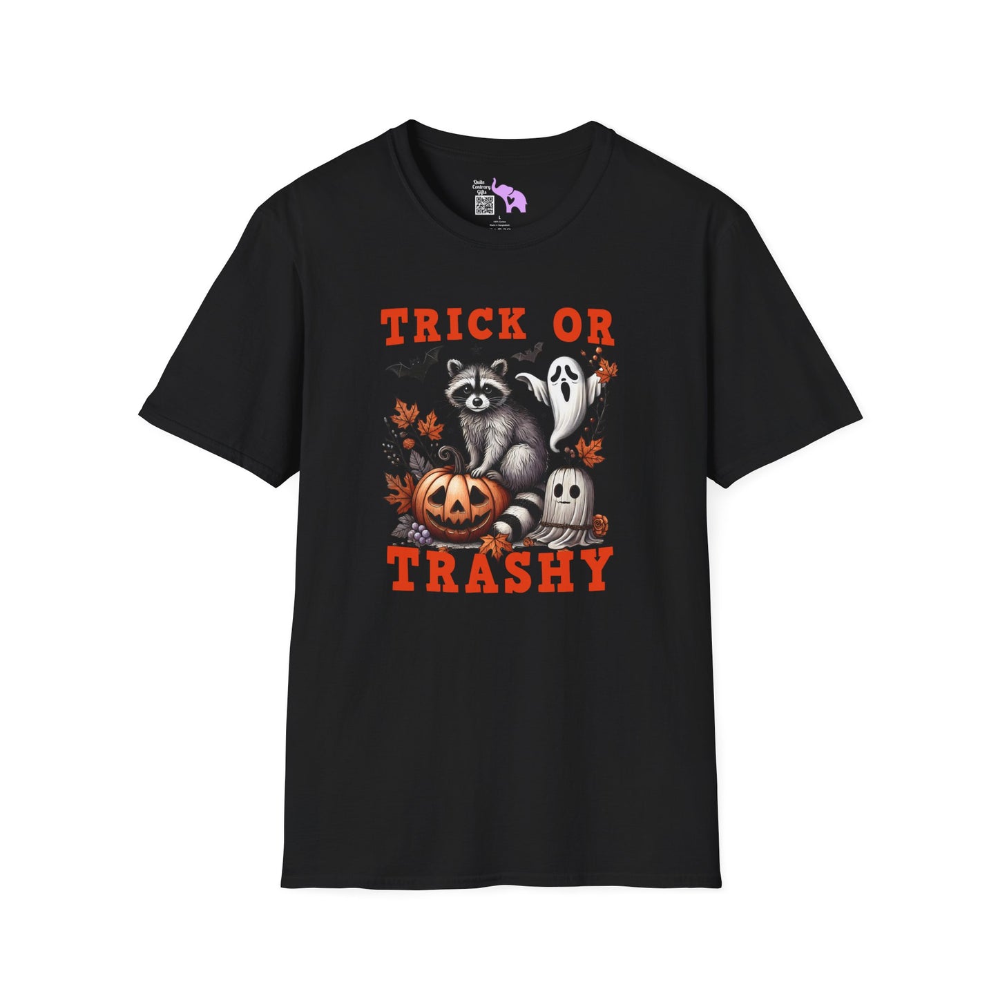 Trick or Trashy Racoon Adult T-shirt