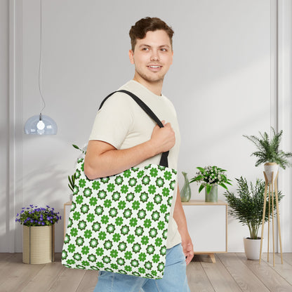 Emerald Star Garden Canvas Tote Bag