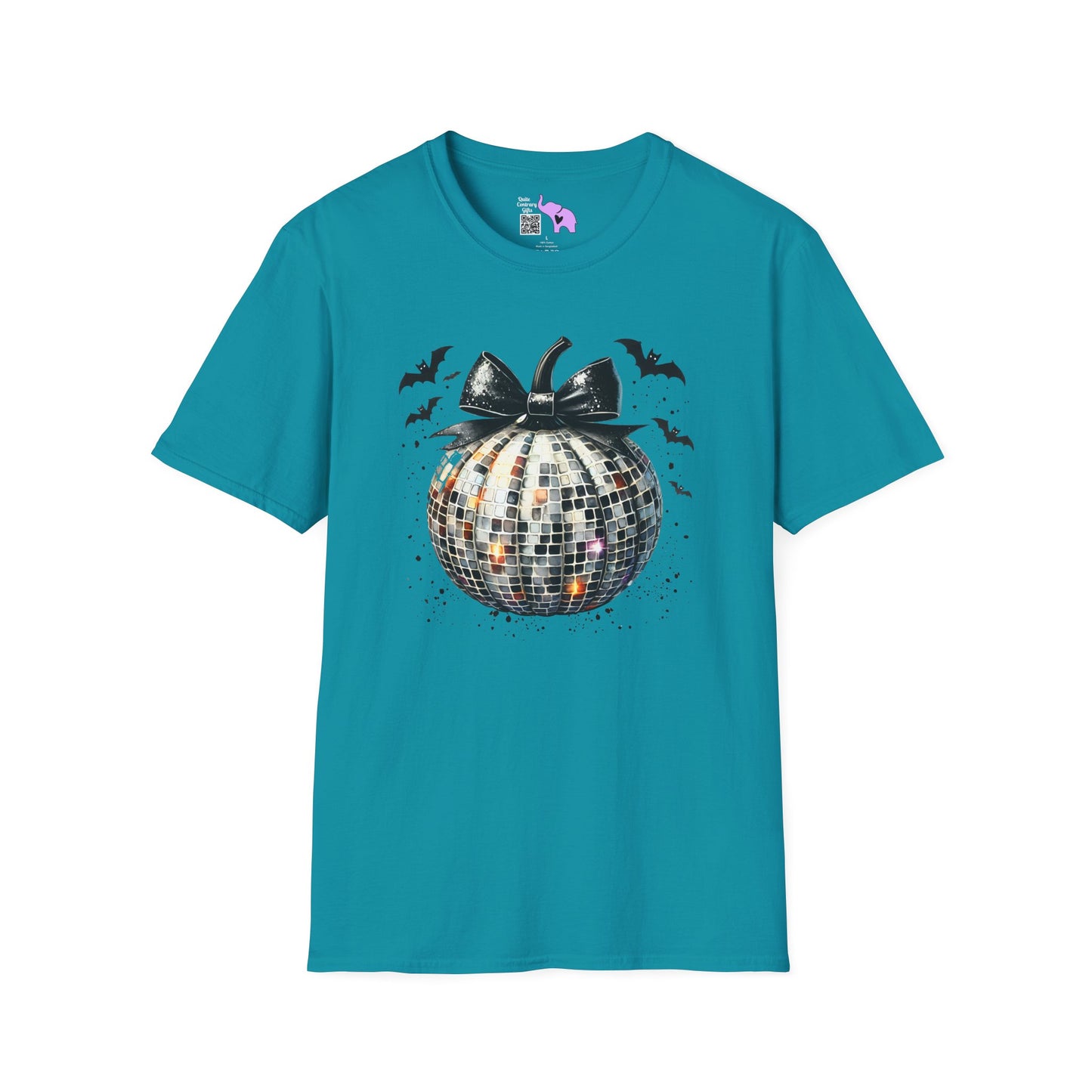 Silver Disco Pumpkin Adult T-shirt