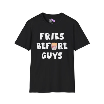 Fries Before Guys Adult T-shirt